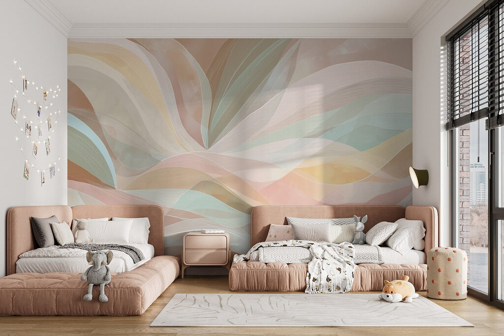 Bande pastello in movimento — ambiente 7