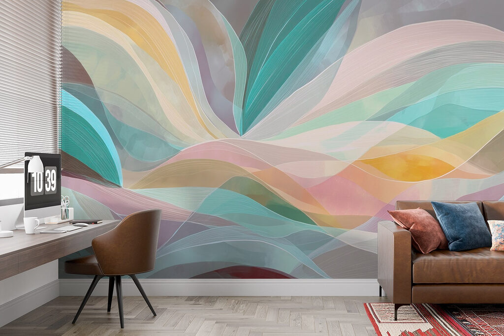 Bande pastello in movimento — ambiente 2