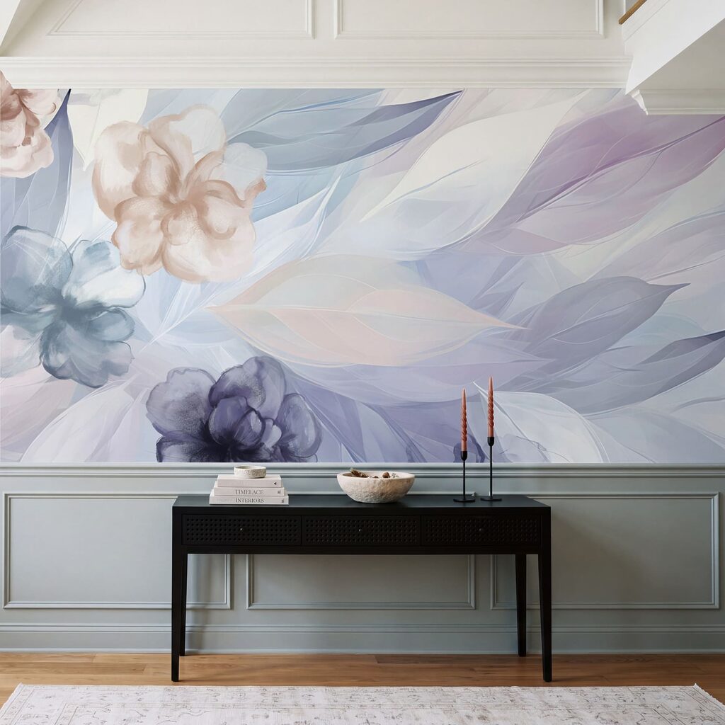 Foglie tra fiori delicati — ambiente 2