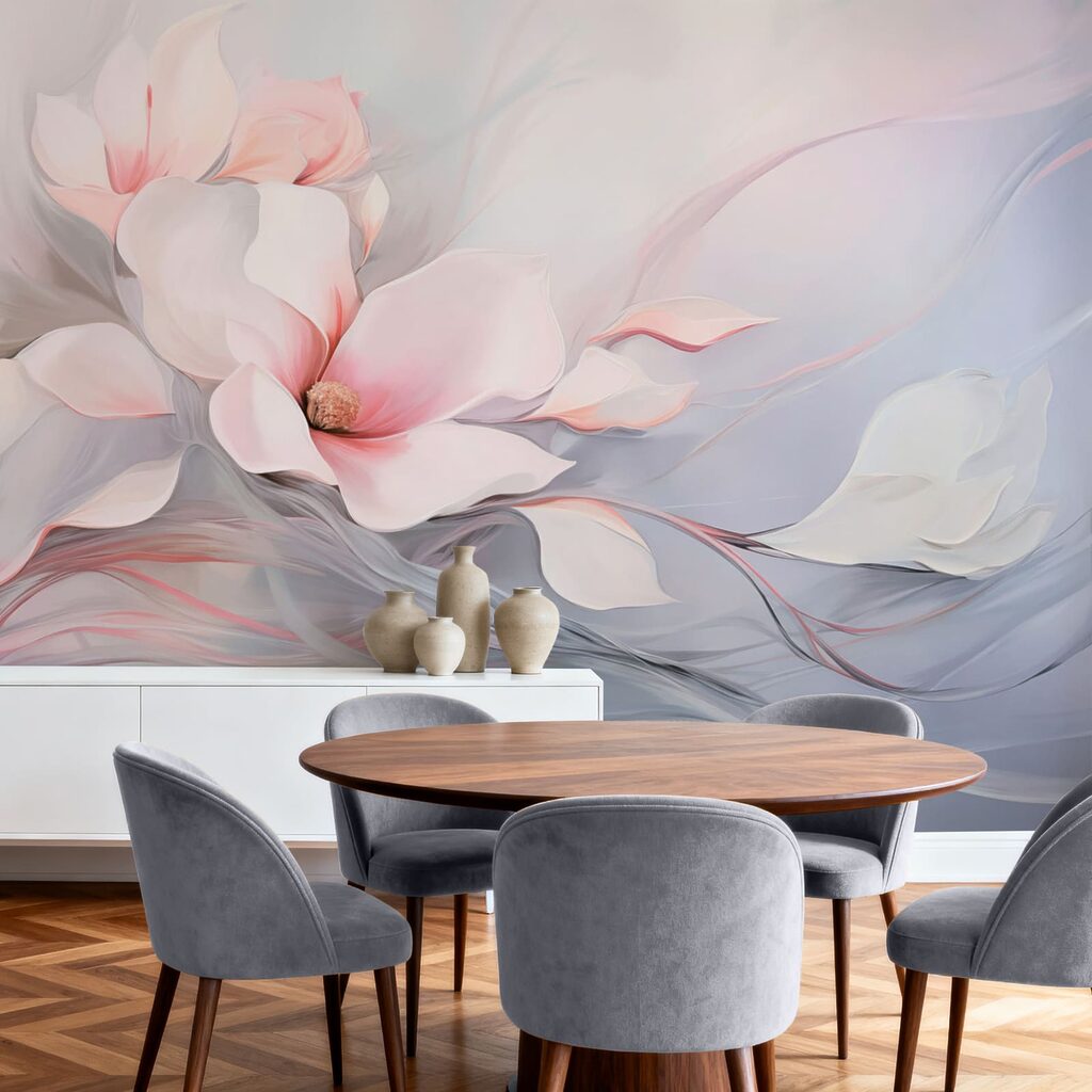 Fiori rosa in movimento — ambiente 3