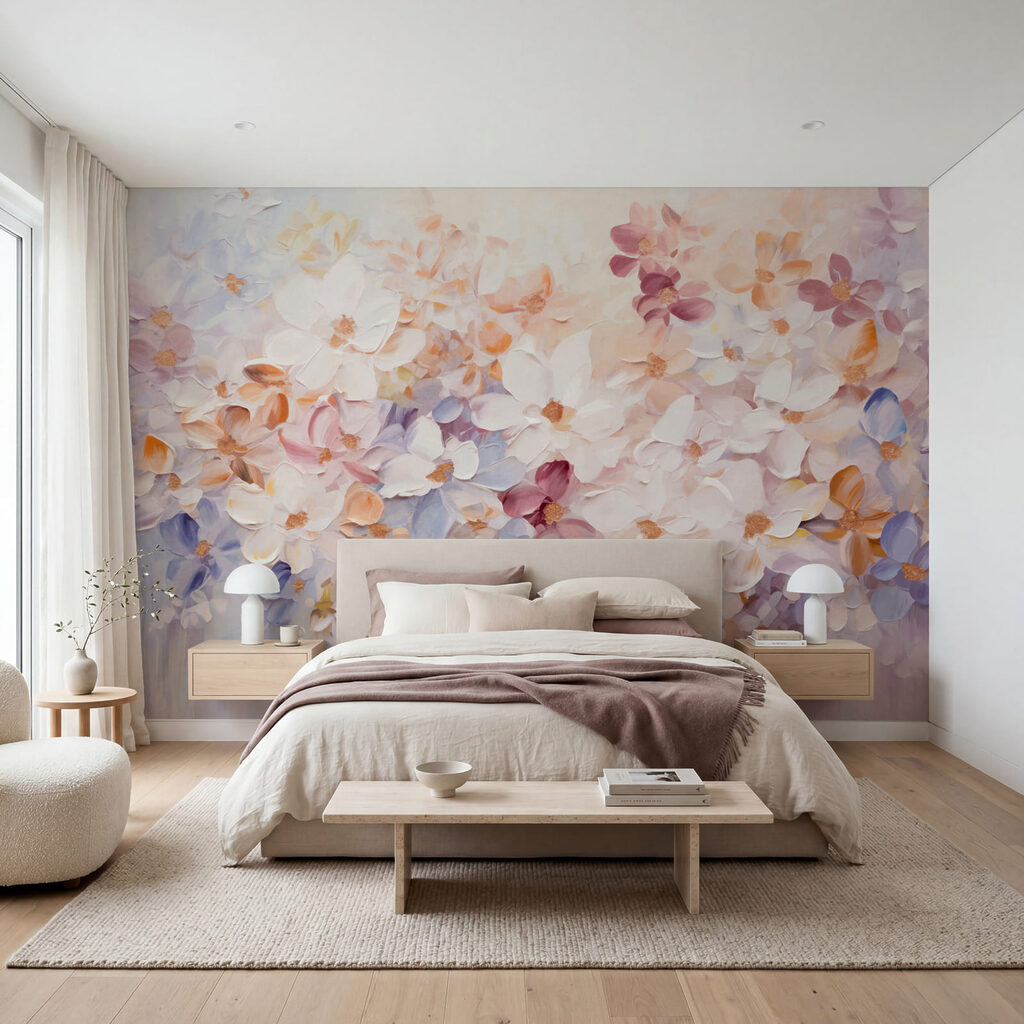 Mosaico di fiori in un ambiente