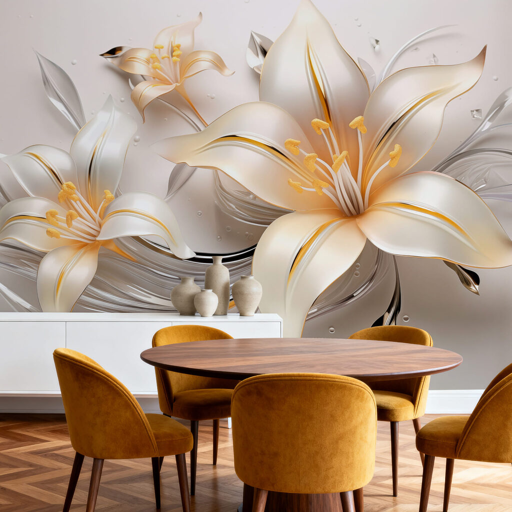 Gigli bianchi e oro — ambiente 3