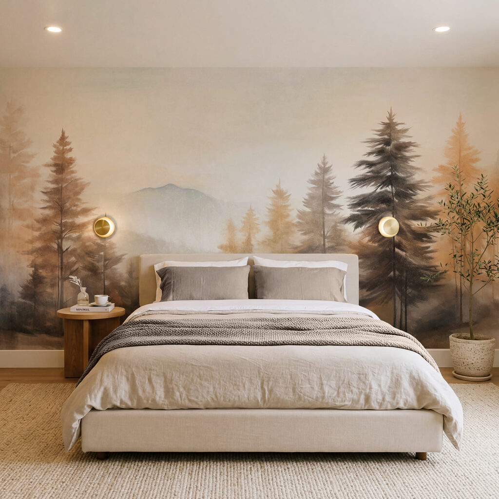 Luce dorata nei pini — ambiente 2