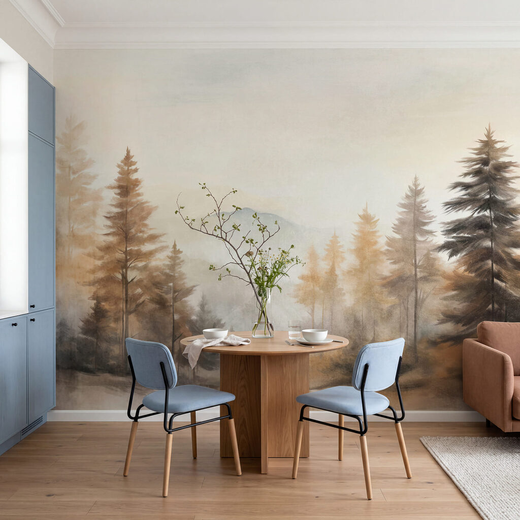 Luce dorata nei pini — ambiente 3