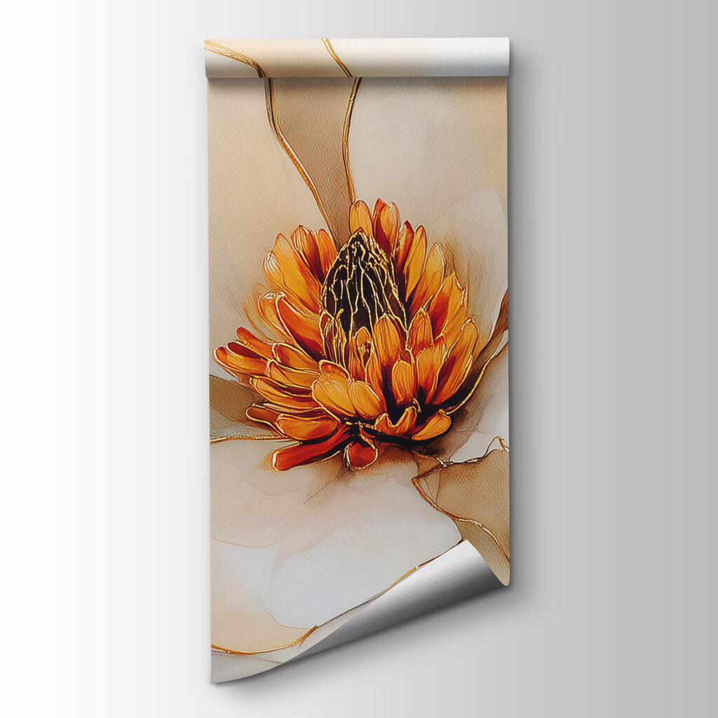 Fiori a linee dorate — vista del prodotto