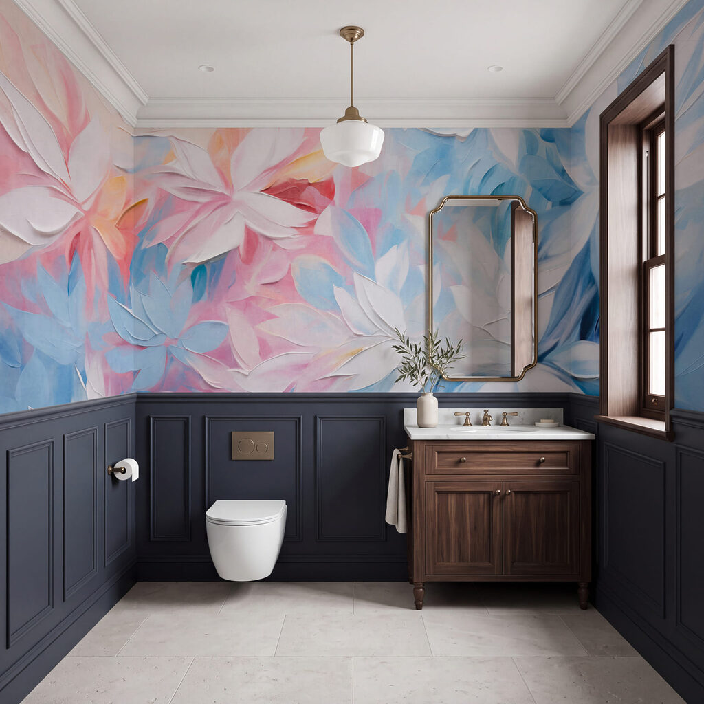 Fiori in pennellate fresche in un ambiente