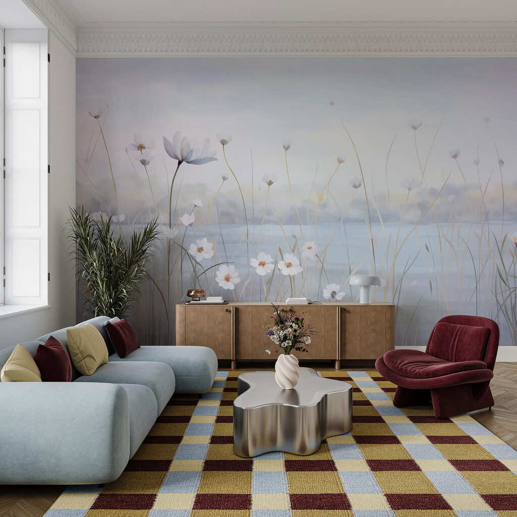Fiori lungo l’acqua blu — ambiente 2