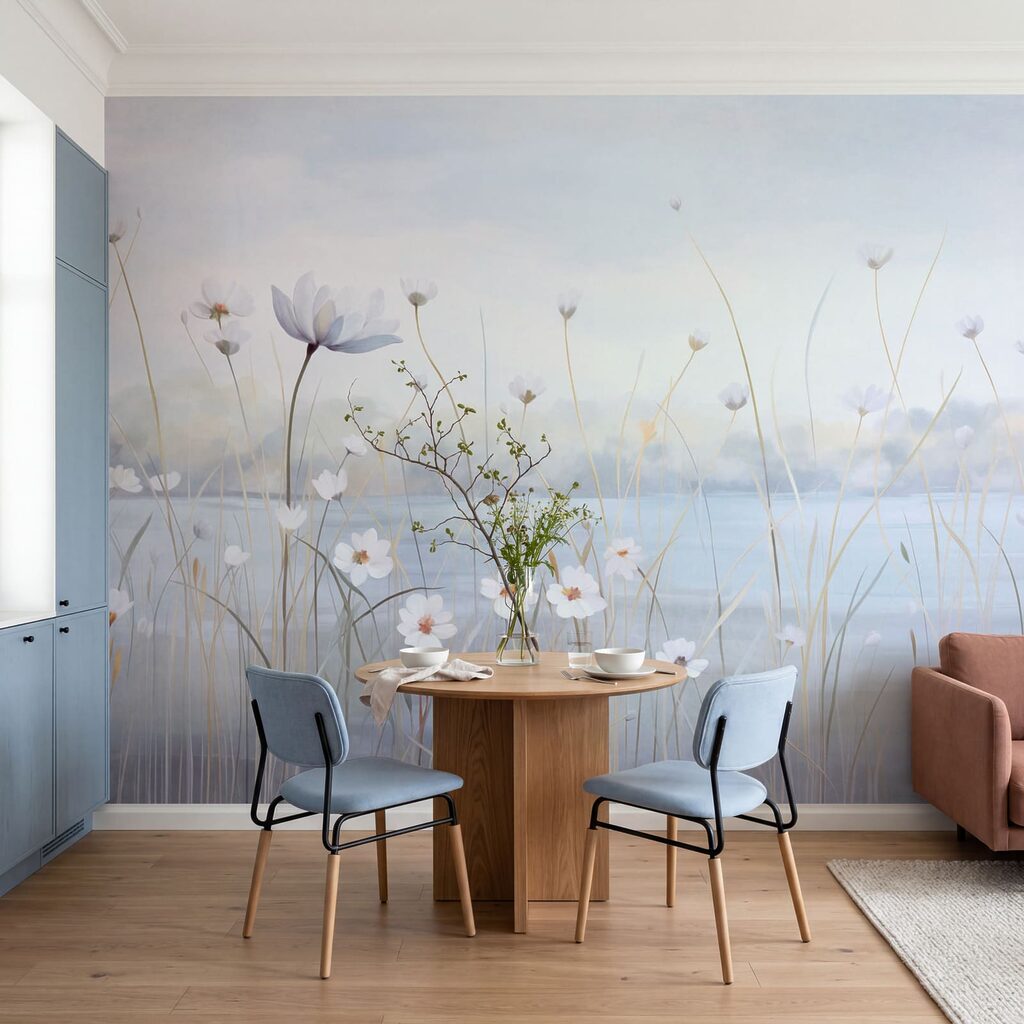 Fiori lungo l’acqua blu — ambiente 3