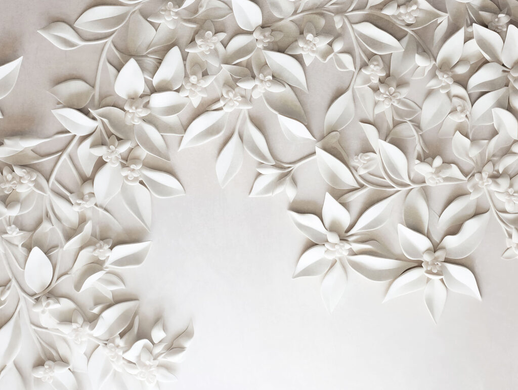 Cornici di fiori bianchi — design completo