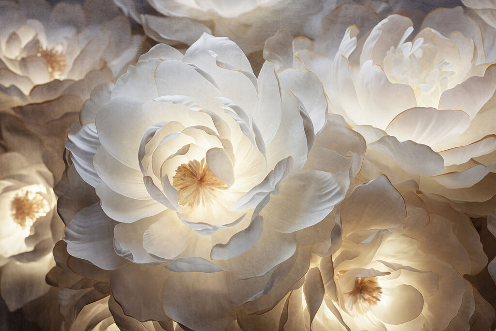 Rose con luce dorata — design completo