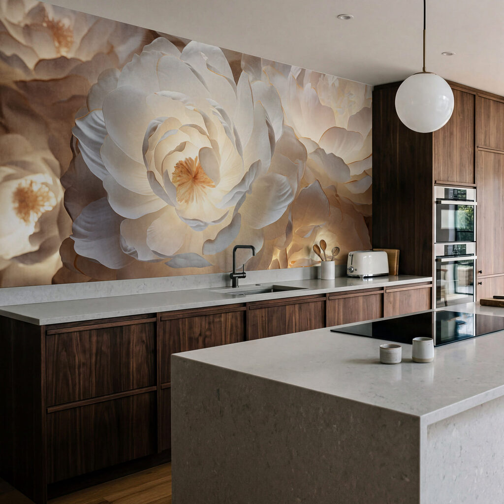 Rose con luce dorata in un ambiente